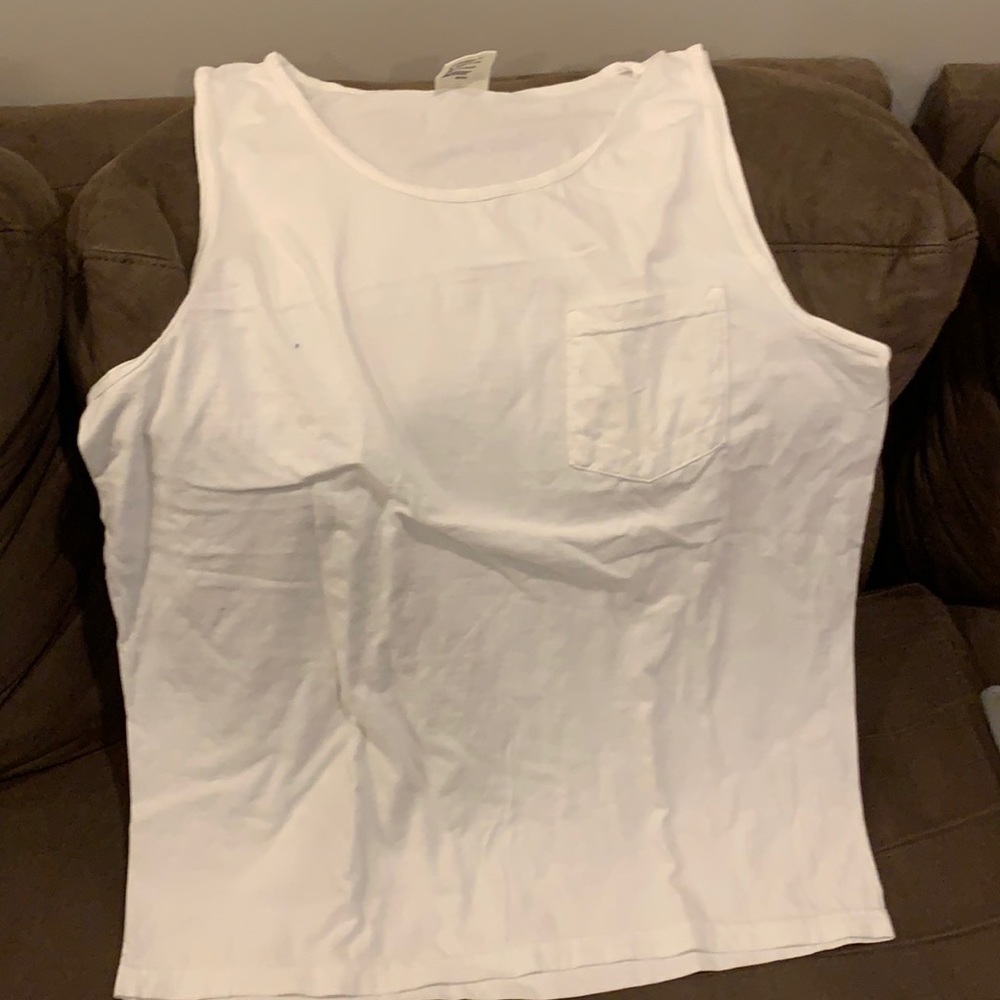 White- Comfort Colors Men’s Pocket Tank Top